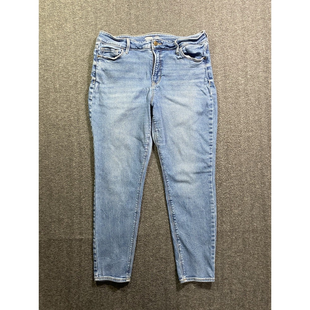 Old Navy Rockstar Jeans Women Blue High Rise Super Skinny Secret-Slim Size 14